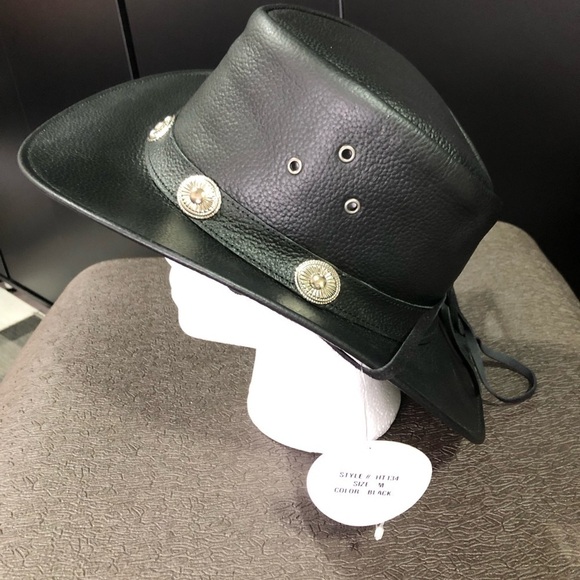 American Bison 100% cow leather Western, cowgirl,silvertone conchos, chin strap main image 11